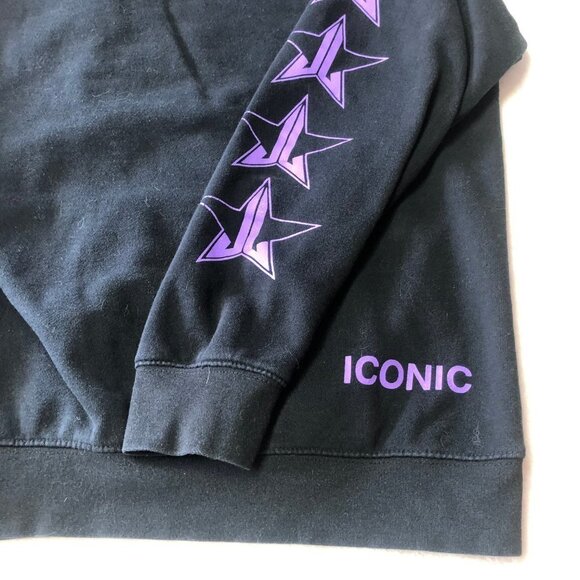Jeffree Star Cosmetics Black & Purple 5 Yr Anniversary Pullover Hoodie Size Med - Picture 7 of 13